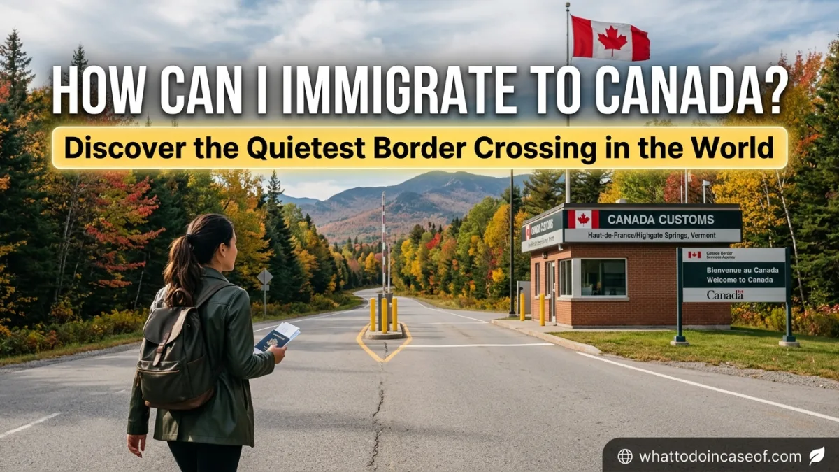 How can I immigrate to Canada - Quietest Border Crossing in the World