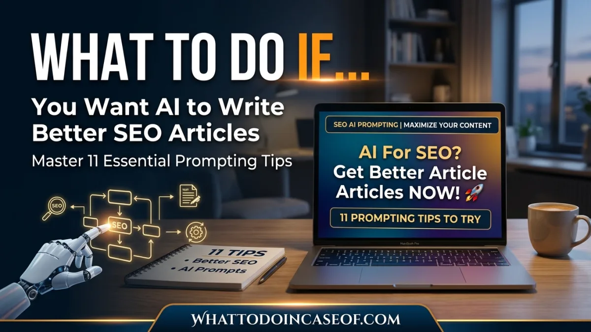 What to Do If You Want AI to Write Better SEO Articles - 11 Prompting Tips to Try
