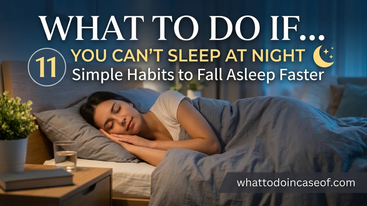 What to Do If You Can’t Sleep at Night - 11 Simple Habits to Fall Asleep Faster