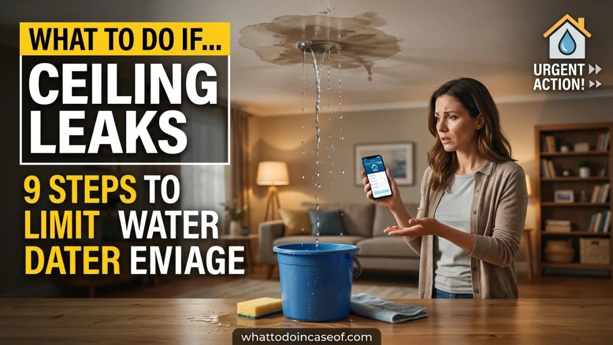 What to Do If Your Ceiling Starts Leaking - 9 Steps to Limit Water Damage