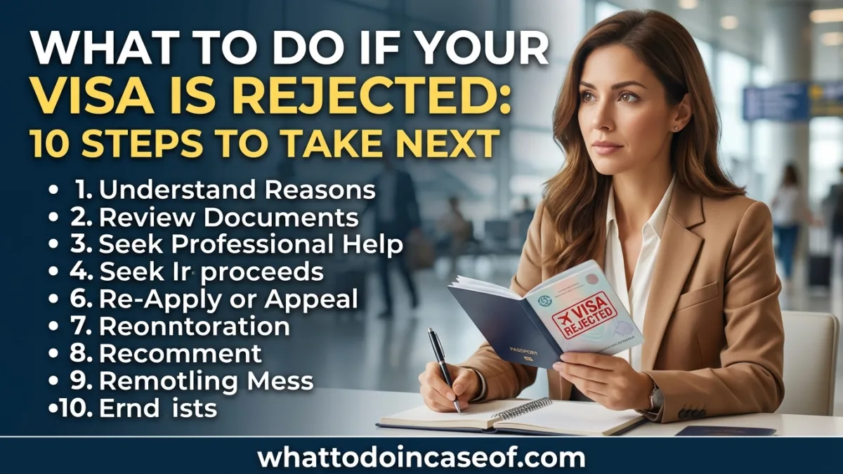 What To Do If Your Visa Is Rejected: 10 Steps to Take Next