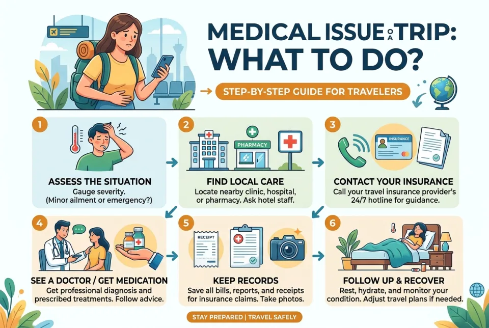 Medical issue on a trip: what to do?