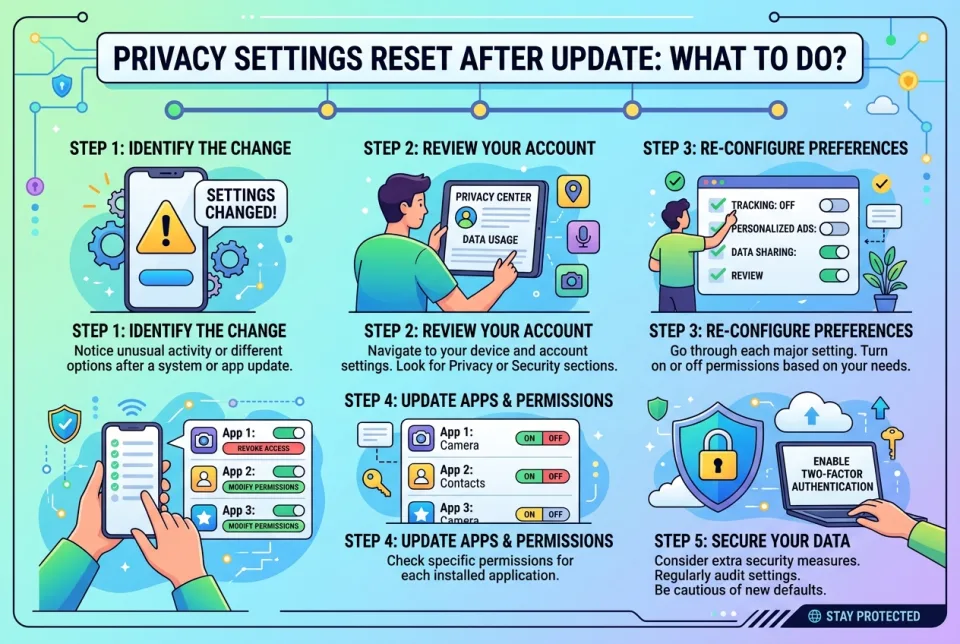 Privacy settings reset after update: what to do?