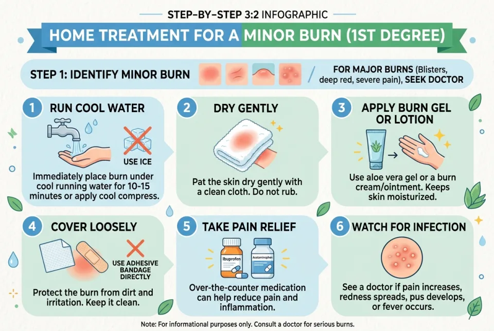 How to treat a minor burn at home