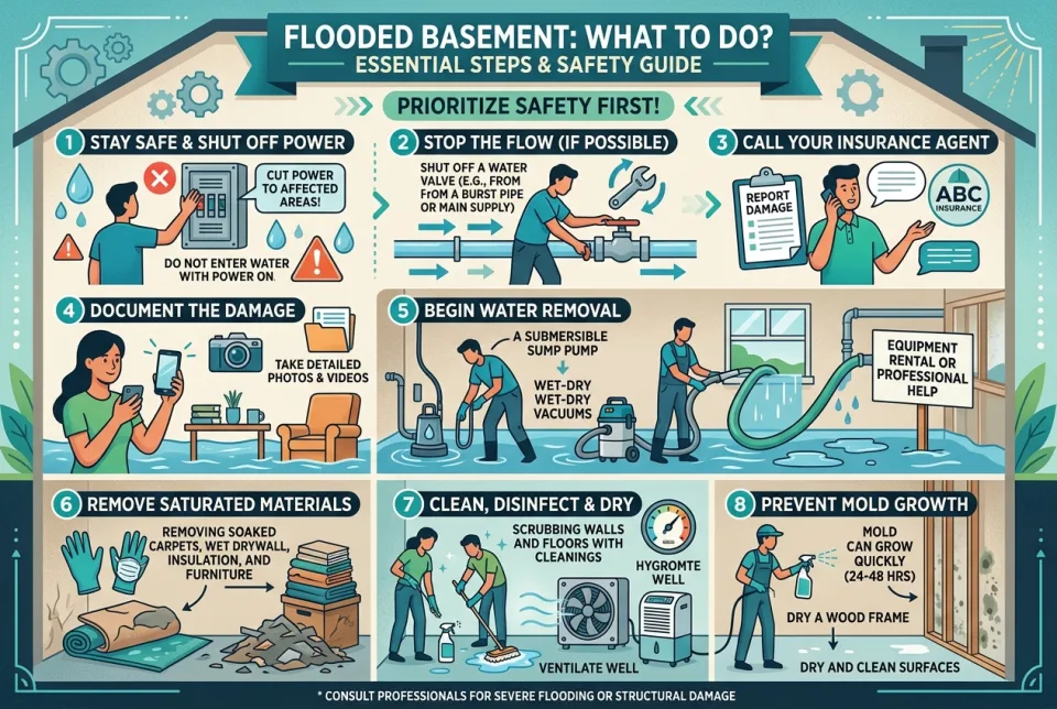 Flooded basement: what to do?
