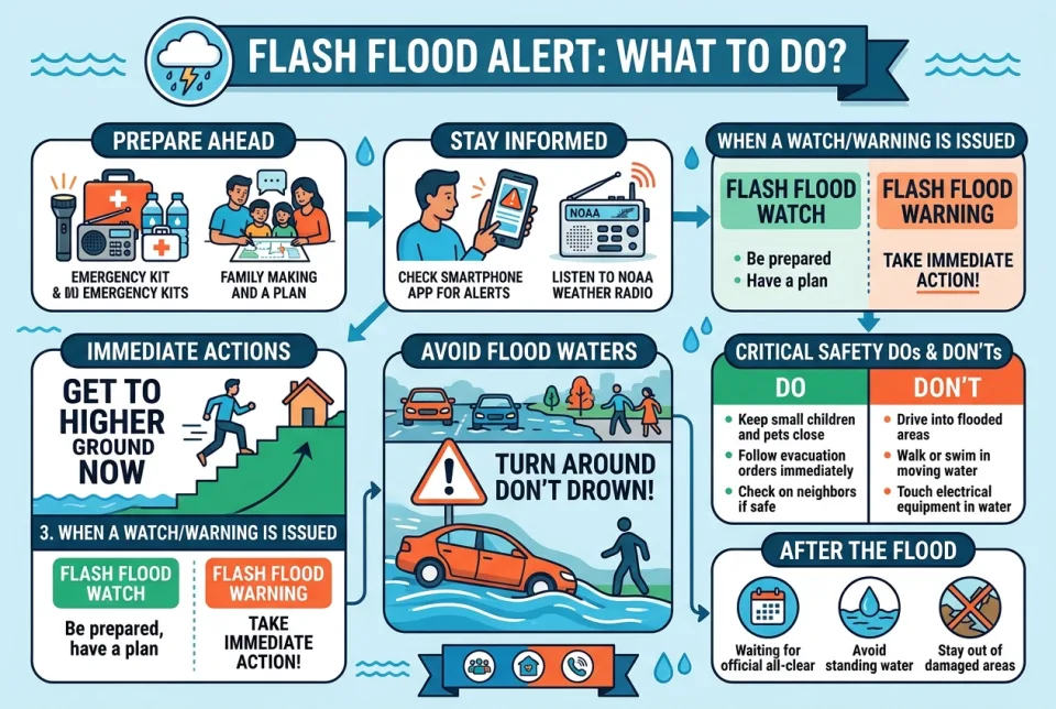 Flash flood alert: what to do?