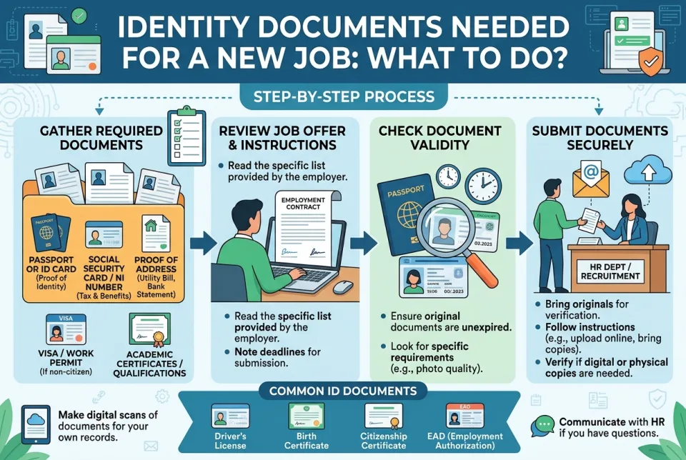 Identity documents needed for a new job: what to do?