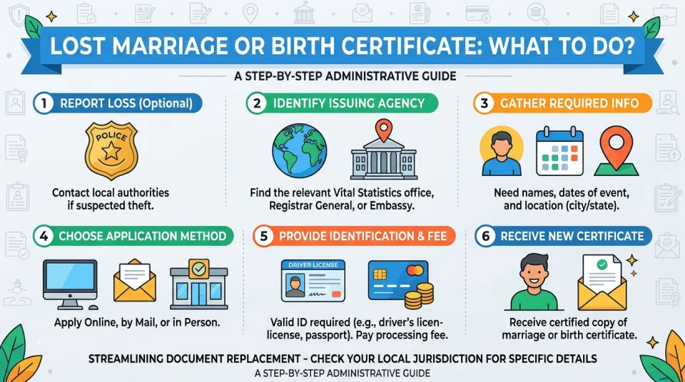 Lost marriage or birth certificate: what to do?