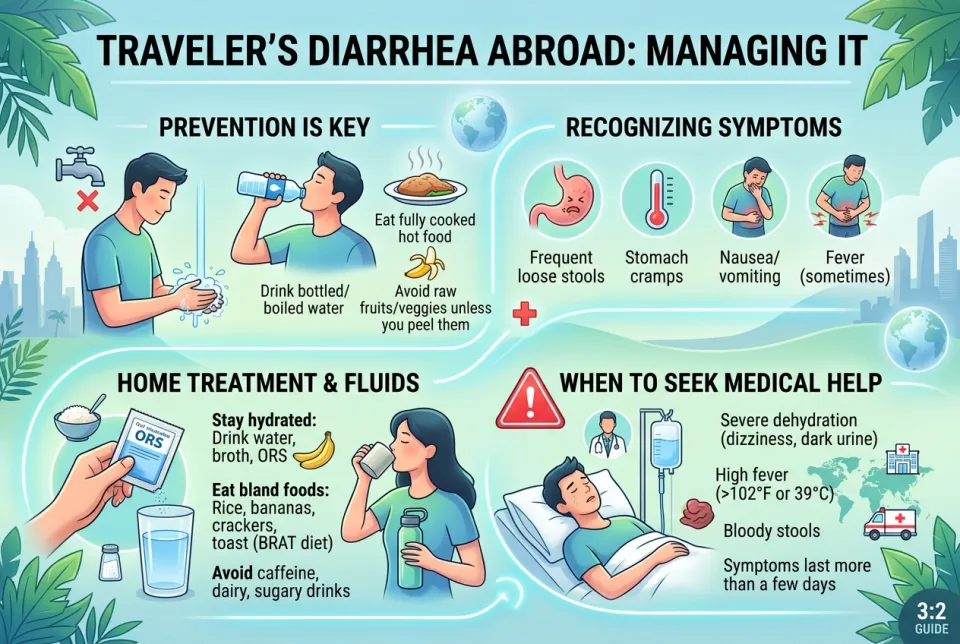 Traveler's diarrhea abroad: managing it