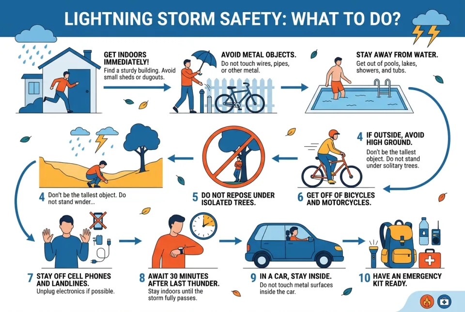 Lightning storm safety: what to do?