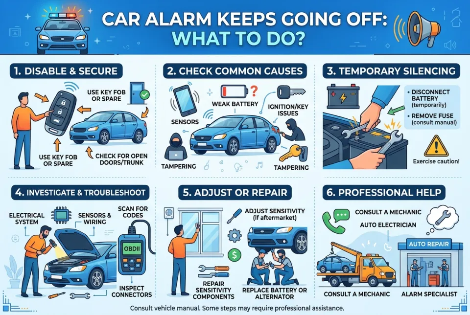 Car alarm keeps going off: what to do?