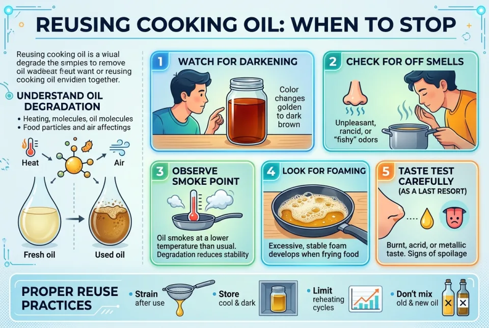 Reusing cooking oil: when to stop