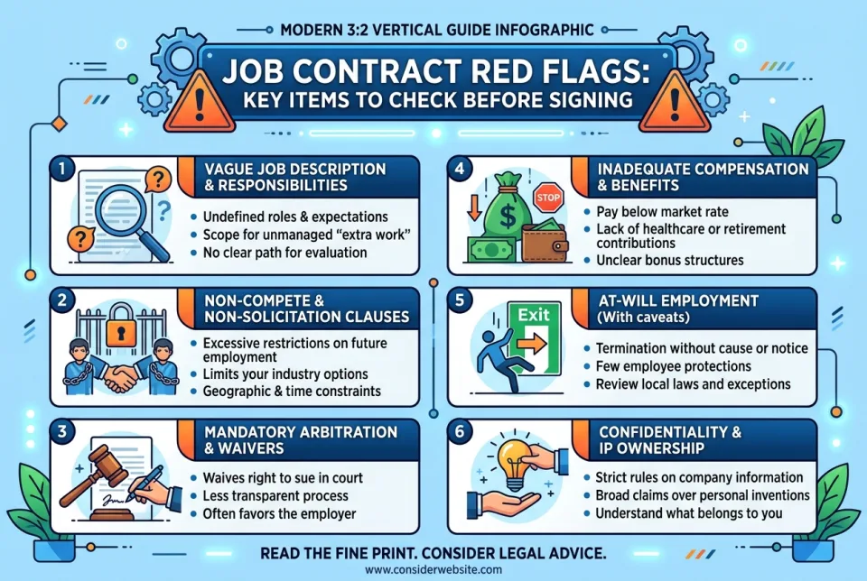 Job contract red flags to check before signing
