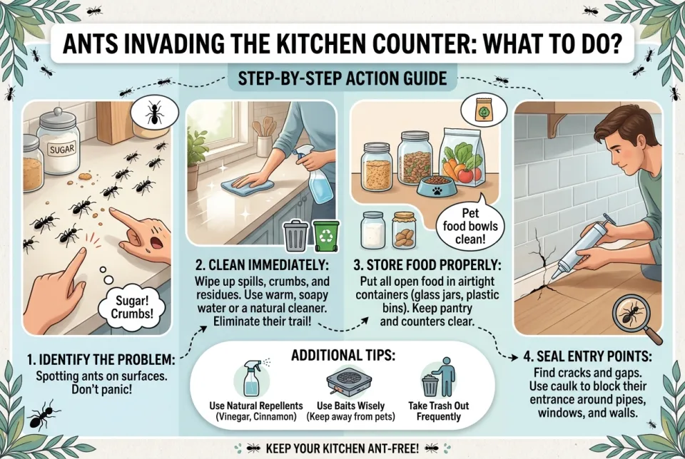 Ants invading the kitchen counter: what to do?