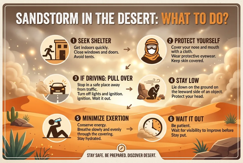 Sandstorm in the desert: what to do?