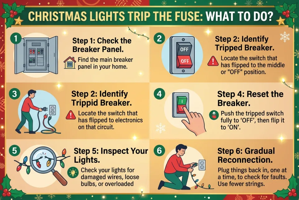 Christmas lights trip the fuse: what to do?
