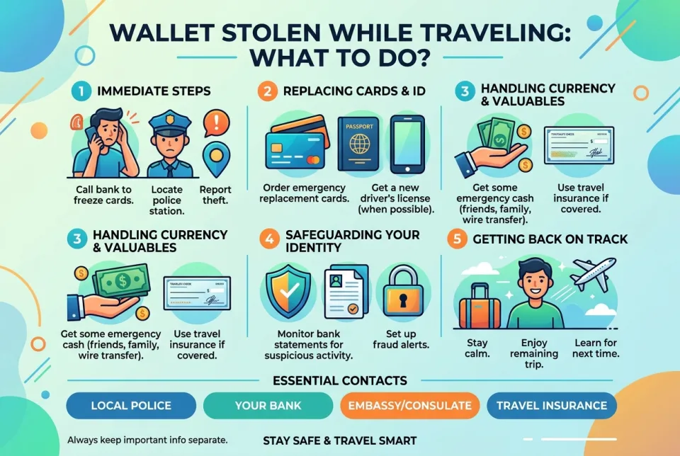 Wallet stolen while traveling: what to do?