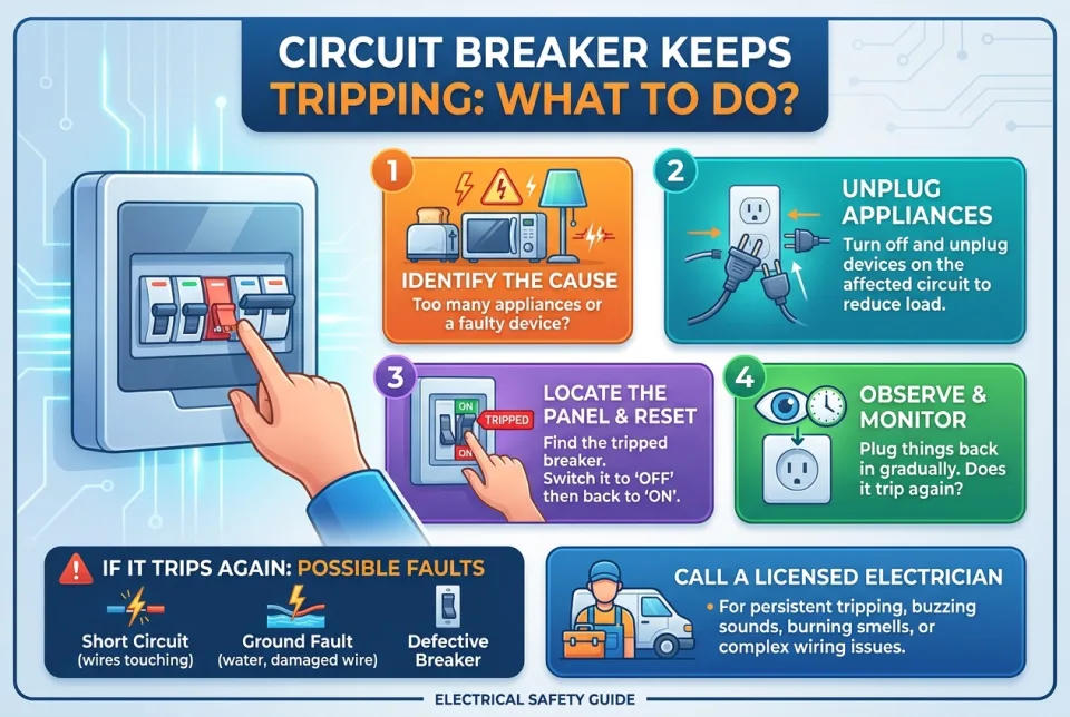 Circuit breaker keeps tripping: what to do?