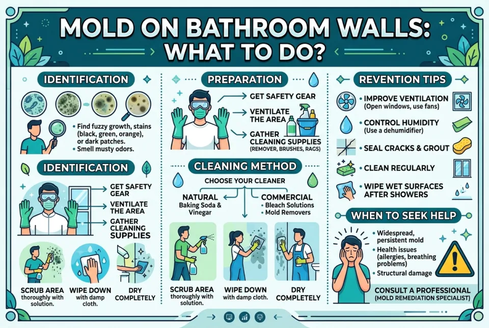 Mold on bathroom walls: what to do?