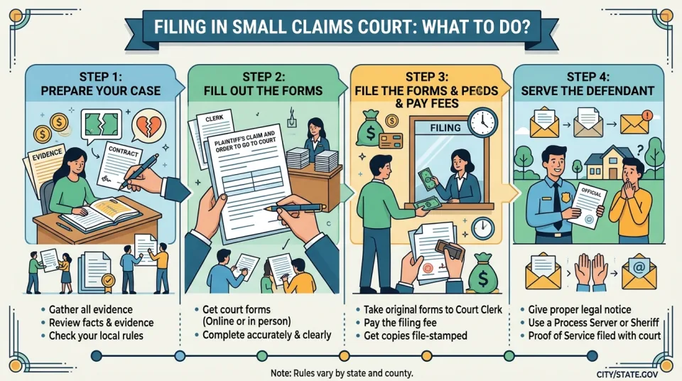 Filing in small claims court: what to do?