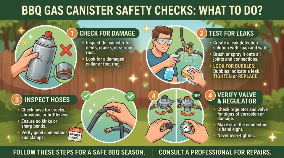 BBQ gas canister safety checks: what to do?