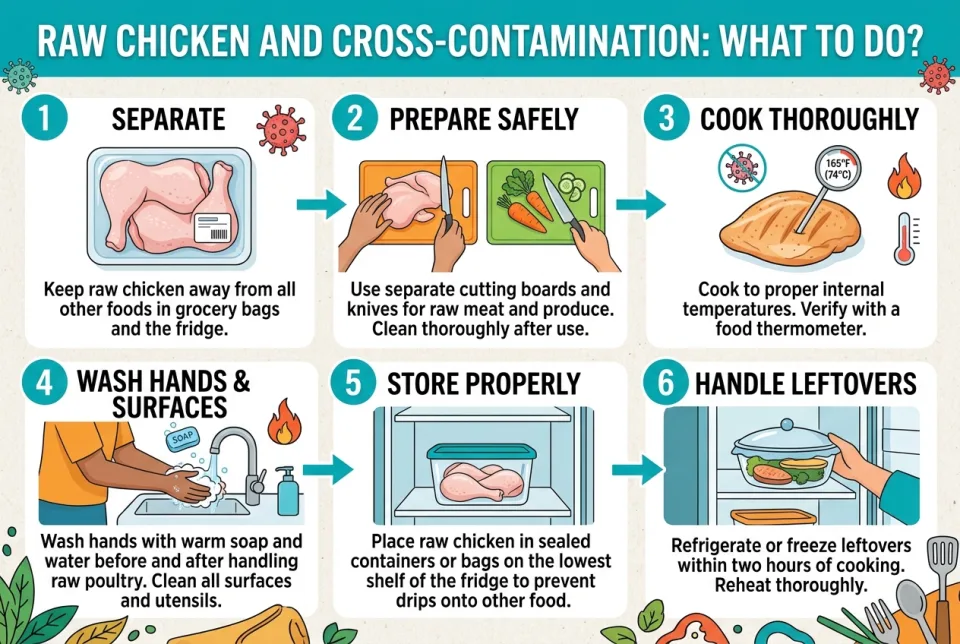 Raw chicken and cross-contamination: what to do?