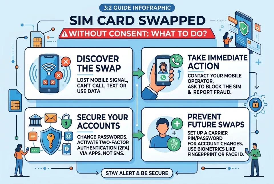 SIM card swapped without consent: what to do?