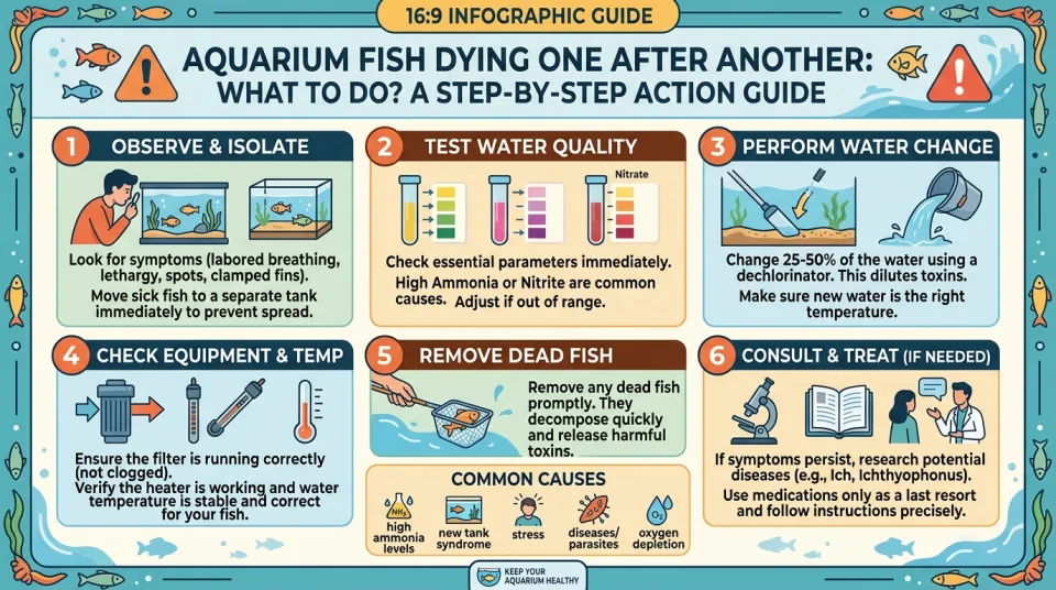 Aquarium fish dying one after another: what to do?