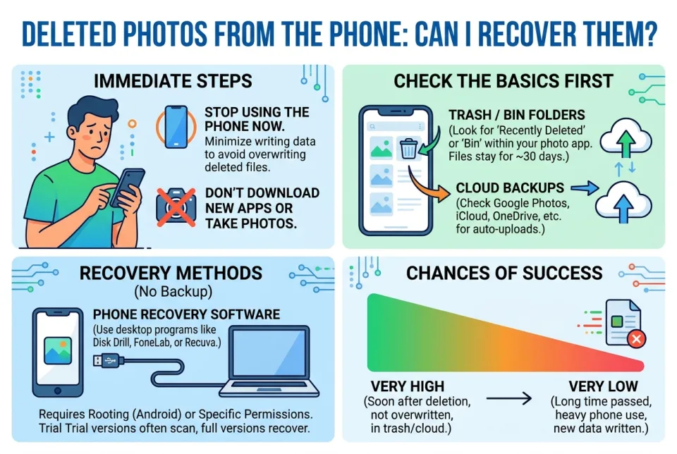 Deleted photos from the phone: can I recover them?