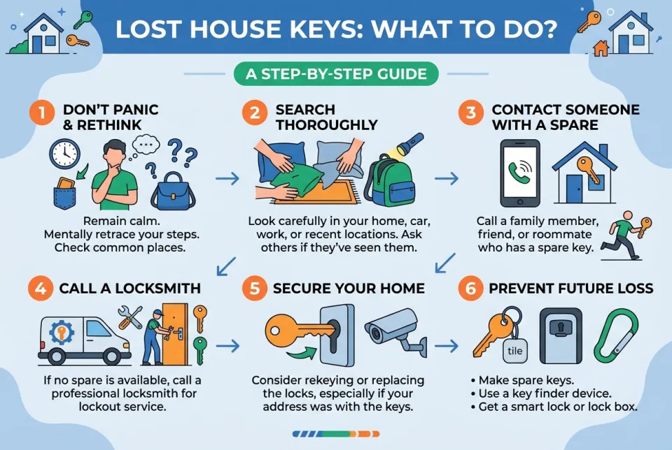 Lost house keys: what to do?