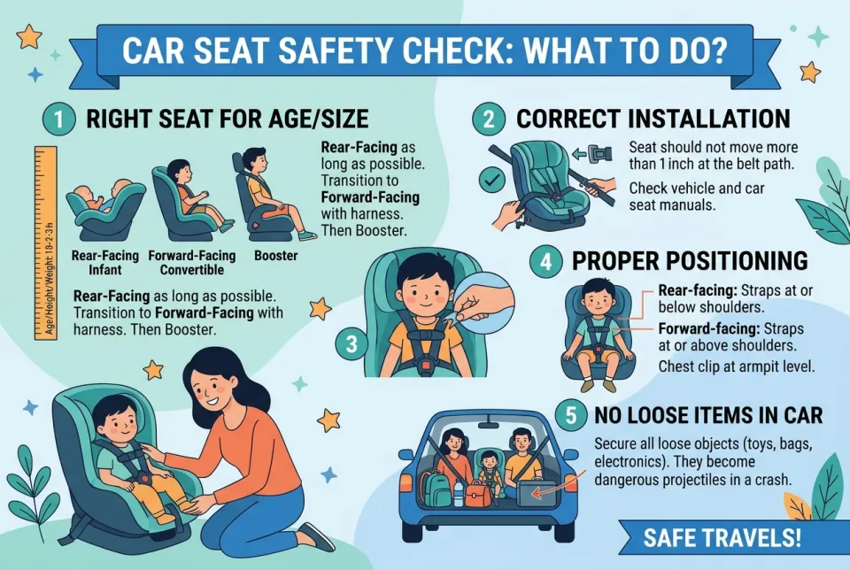 Car seat safety check: what to do?