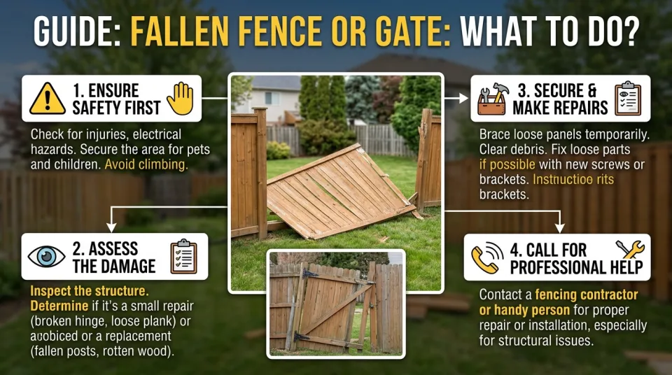 Fence or gate fallen: what to do?