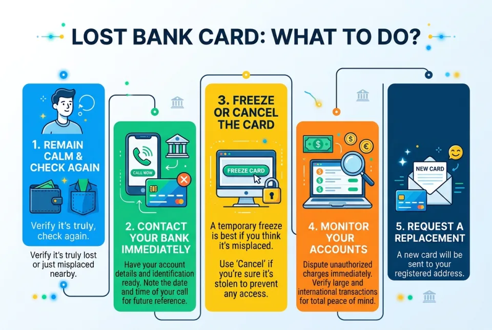 Lost bank card: what to do?