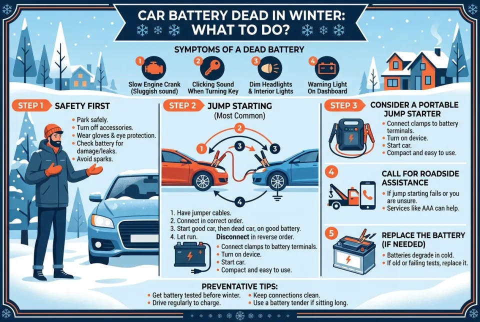 Car battery dead in winter: what to do?