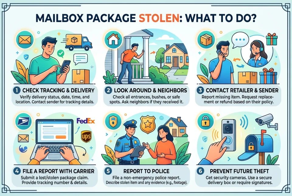 Mailbox package stolen: what to do?