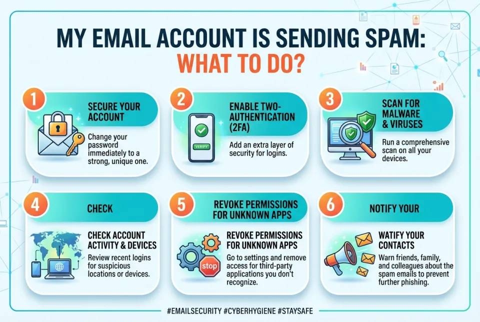 My email account is sending spam: what to do?