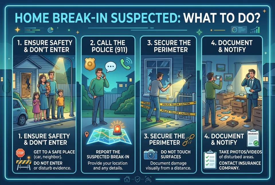 Home break-in suspected: what to do?