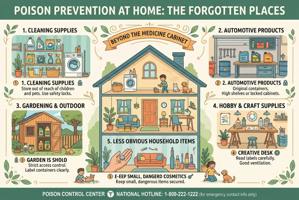 Poison prevention at home: the forgotten places