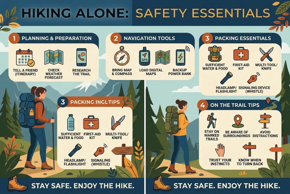 Hiking alone: safety essentials