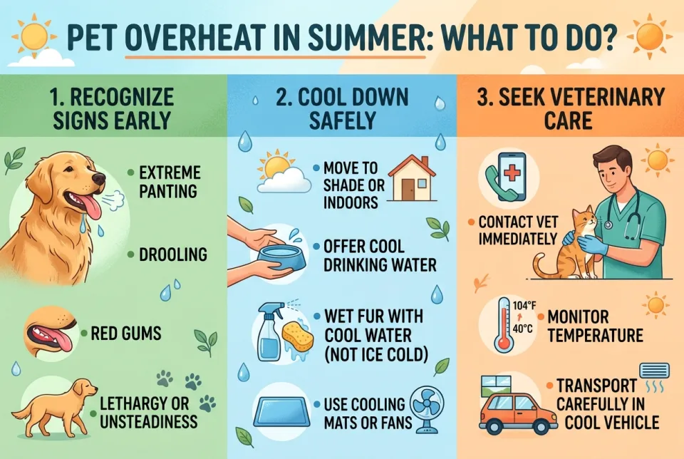Pet overheat in summer: what to do?