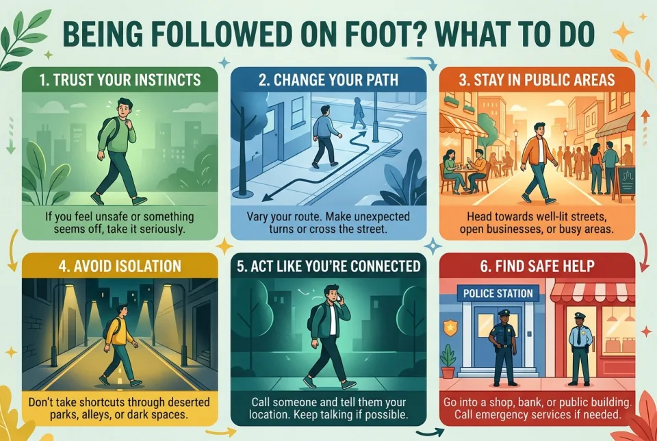 Someone is following you on foot: what to do?