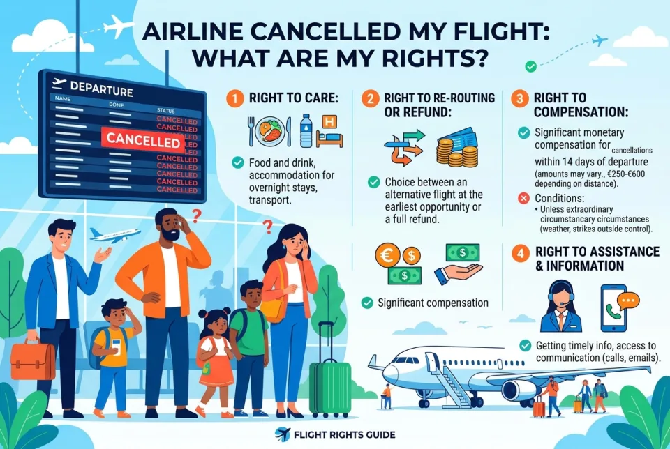 Airline cancelled my flight: what are my rights?