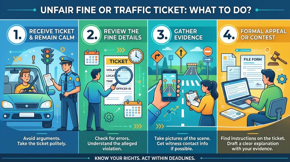 Unfair fine or traffic ticket: what to do?