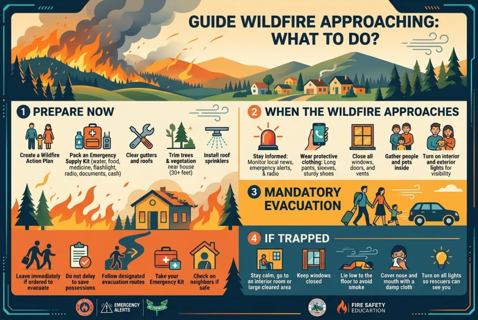 Wildfire approaching: what to do?