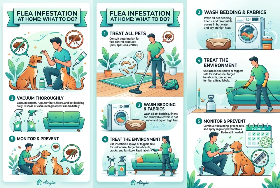 Flea infestation at home: what to do?