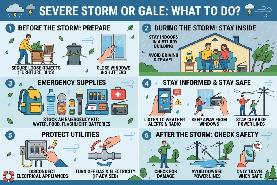 Severe storm or gale: what to do?