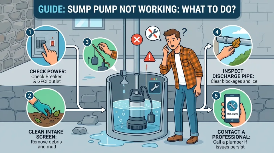 Sump pump not working: what to do?