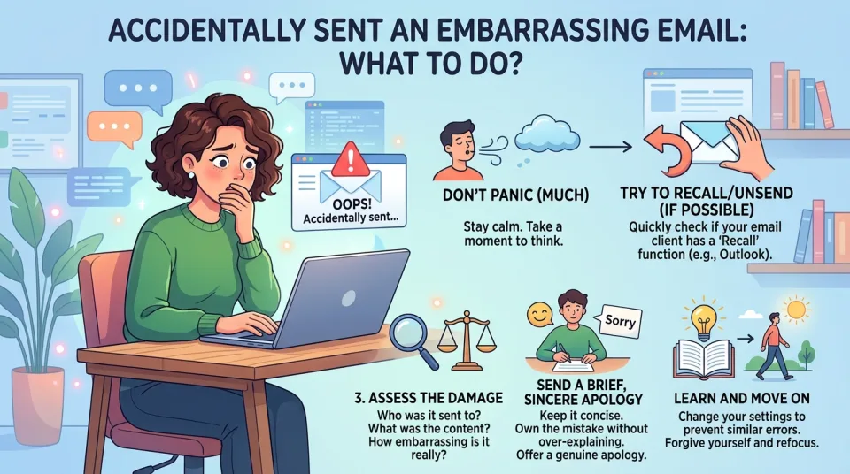 Accidentally sent an embarrassing email: what to do?