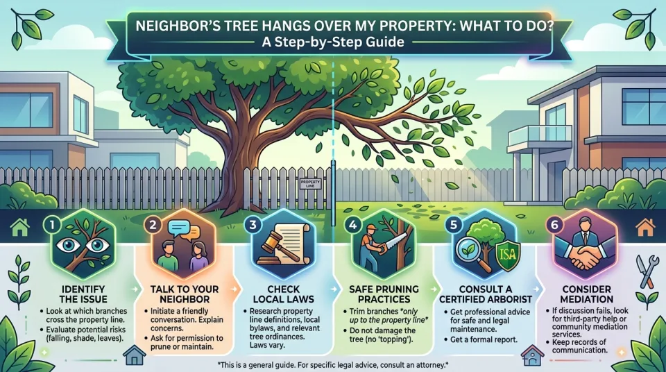 Neighbor's tree hangs over my property: what to do?