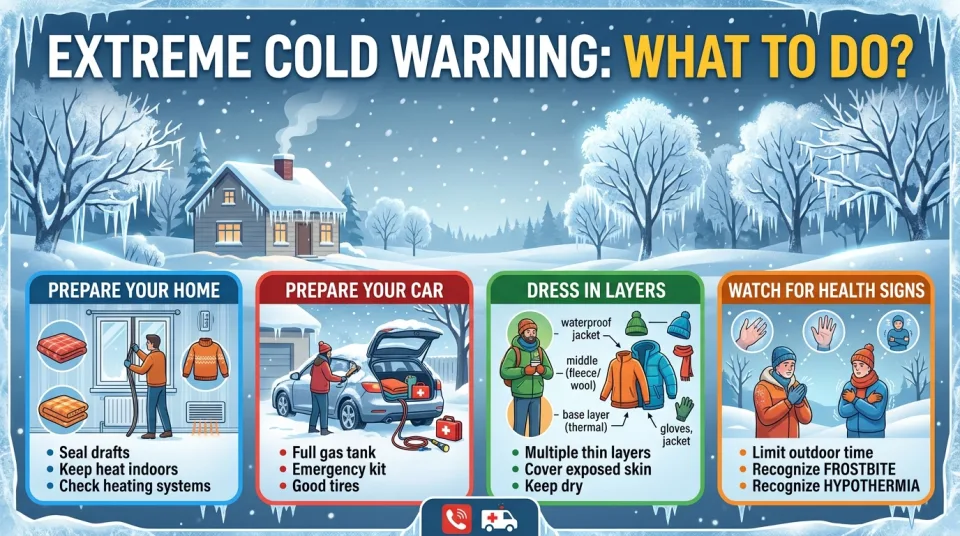 Extreme cold warning: what to do?